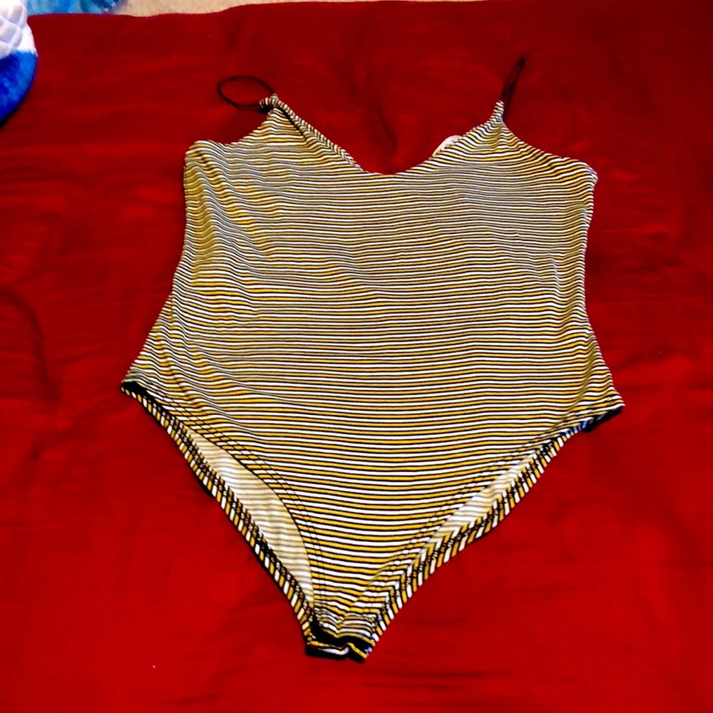 Striped bodysuit